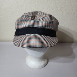 Maison Scotch & Soda Plaid Newsboy Cap Baker Boy Hat Anchor Button OS 133420